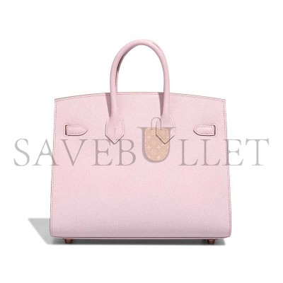 HERMÈS MASTER BIRKIN 25 EPSOM ROSE-GOLD HARDWARE ROSE SAKURA 635247 (25*20*13cm)